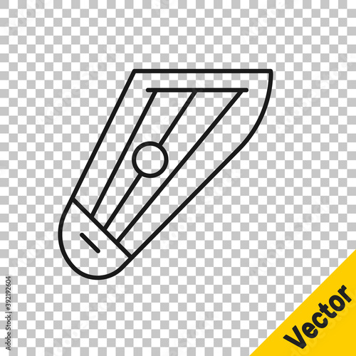 Black line Musical instrument kankles icon isolated on transparent background. Vector.