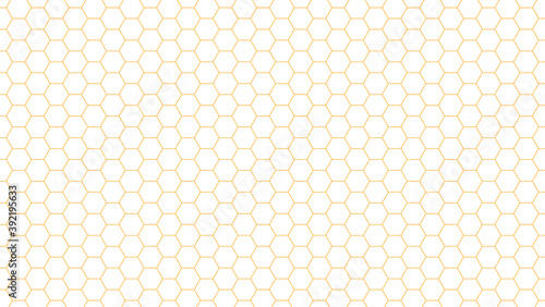 Hexagon bee hive yellow pattern seamless background vector illustration. photo