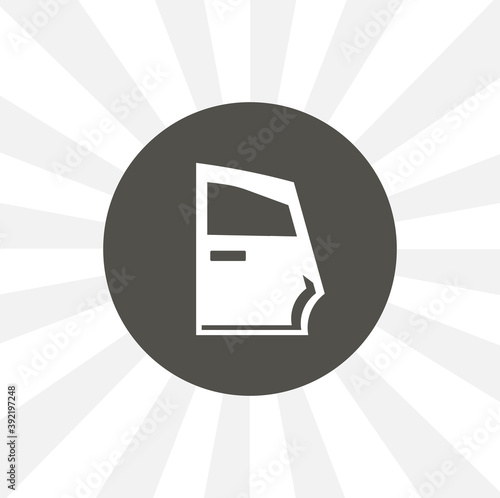 car door isolated solid vector icon