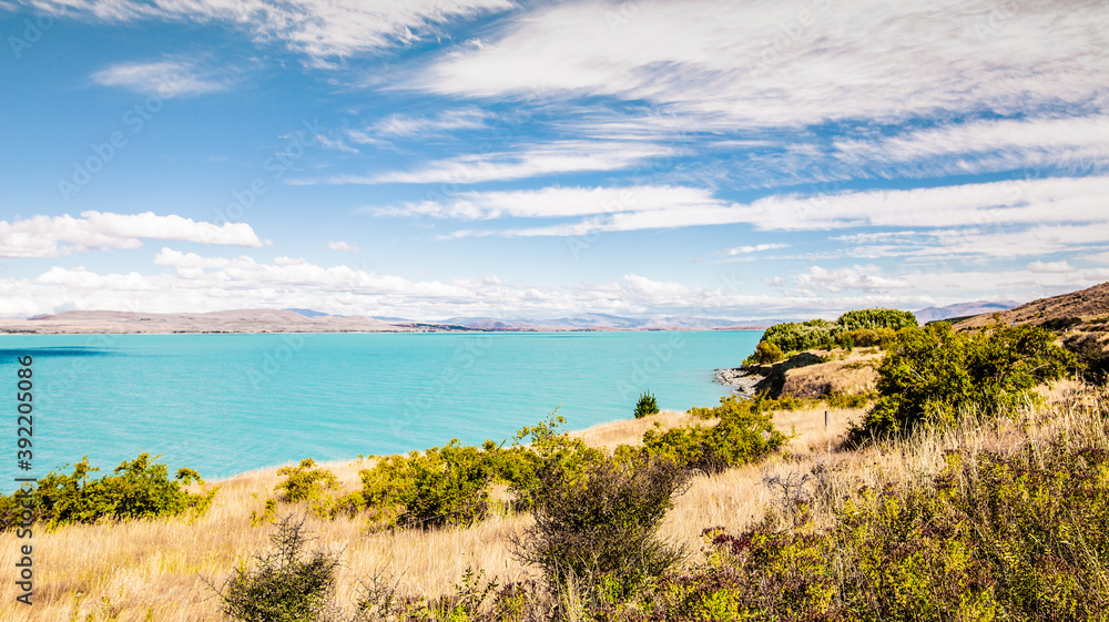 Pukaki Lake and Mount Cook in New Zealand. Pukaki Lake and Mount Cook in New Zealand.