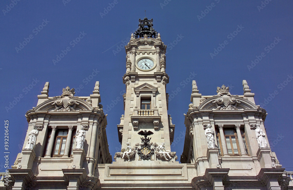 Historic town hall in Valencia - Spain 