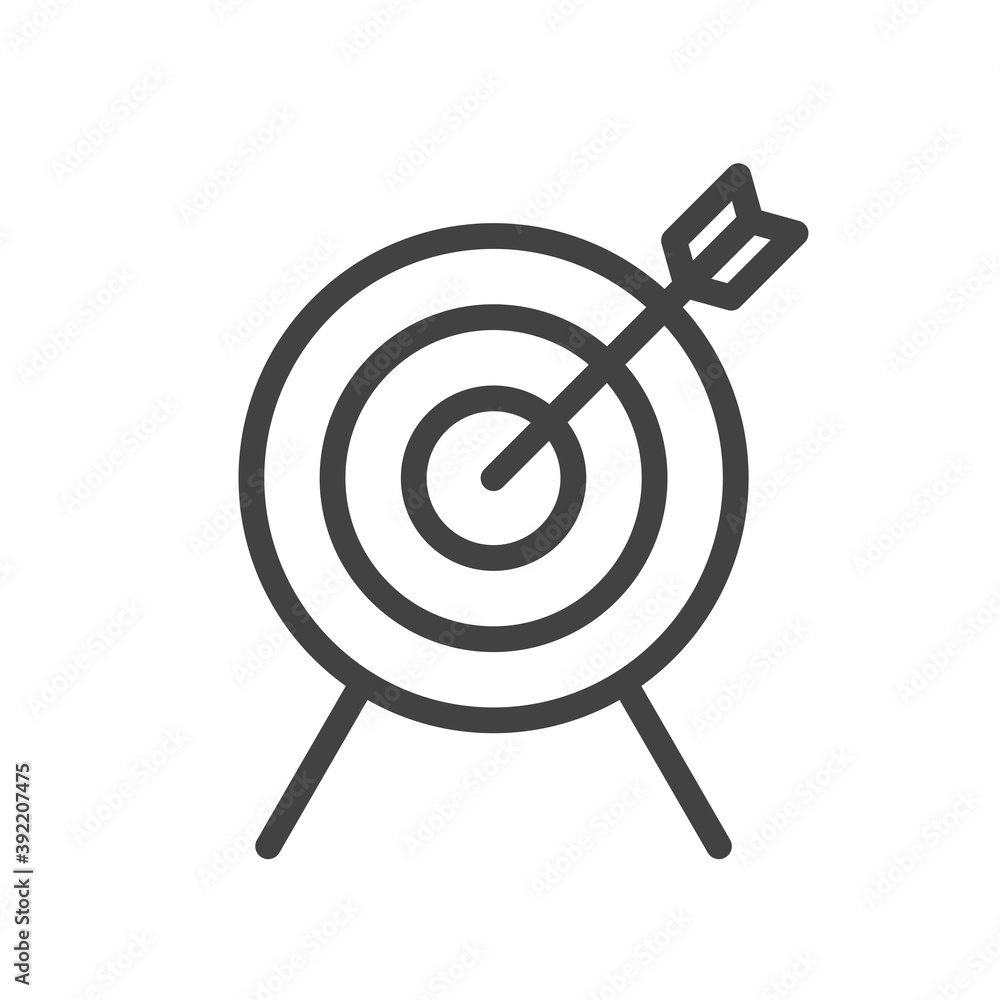 Target outline icon. Line sign. Vector. Target outline icon. Line sign. Vector.