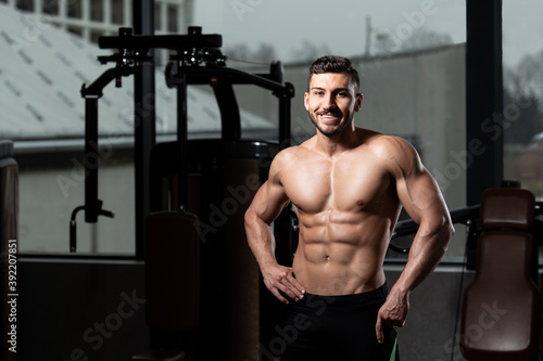Portrait of a Physically Fit Muscular Young Man