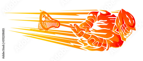 Lacrosse Charging, Fast Sport Team Action