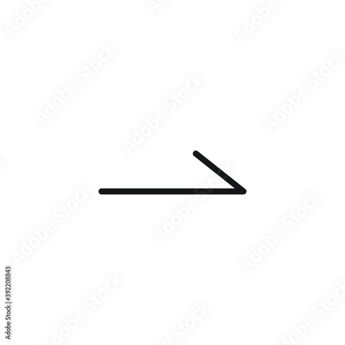 Icon vector graphic of arrow line, good for template web
