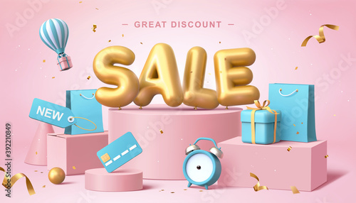 Online shopping sale banner design