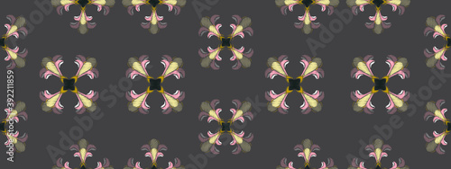 Colorful ornamentel seamless pattern for textile, wallpaper, card or wrapping paper. Ikat design for surface design