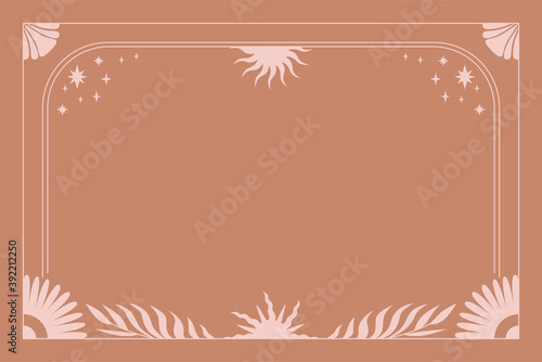 Vector illustration in simple modern style - horizontal abstract background and graphic print - decorative frame with copy space fo text