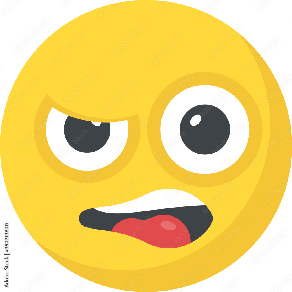 Fototapeta premium A smiley expressing being annoyed