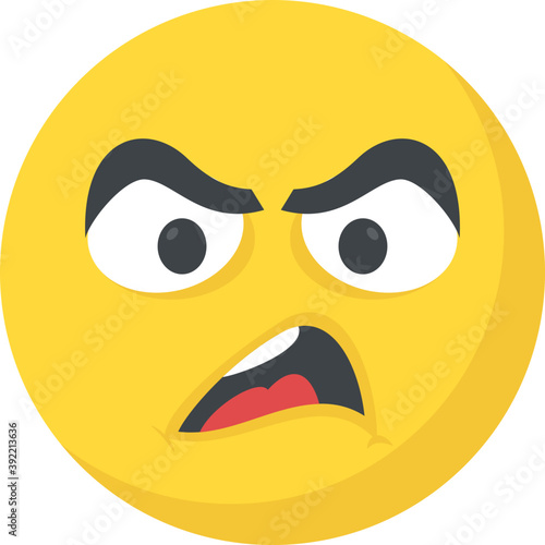 A distraught smiley, weary face expression via emoji