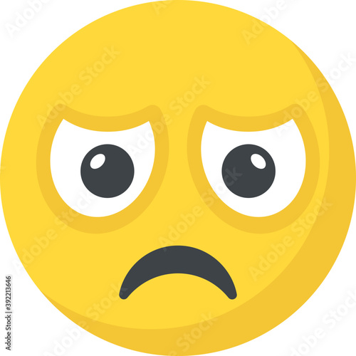 
Sad smiley face, depressed concept
