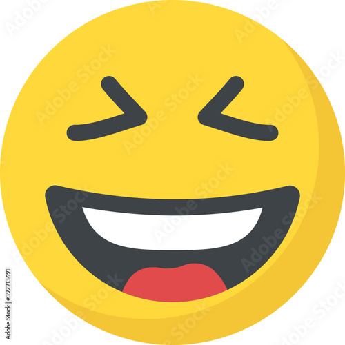
A social communication platforms’ emoji laughing expression
