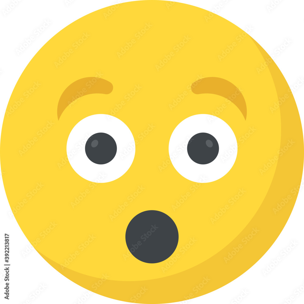 Astonished face expression through emoticon icon
Astonished face expression through emoticon icon
