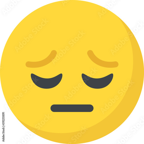 
Sad smiley face, depressed concept
