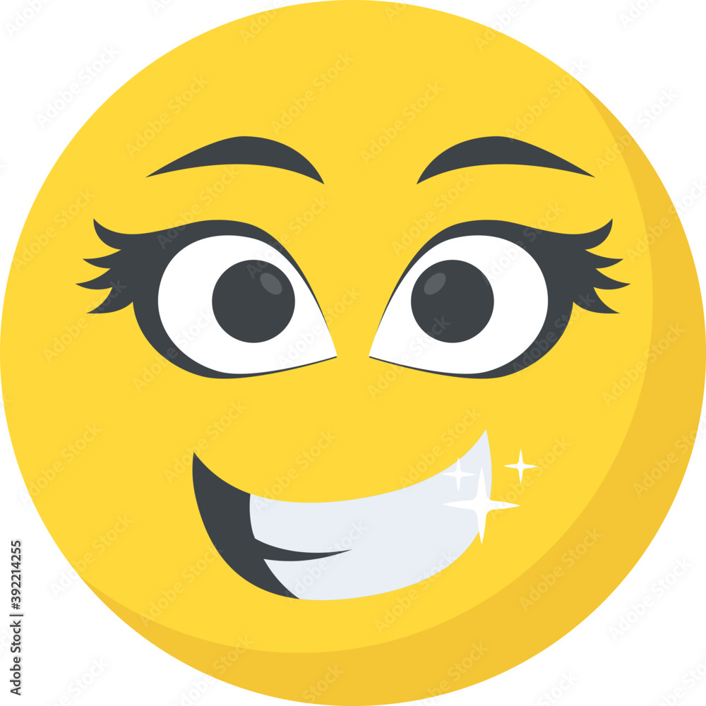 Fototapeta premium A smiley expressing being surprised 