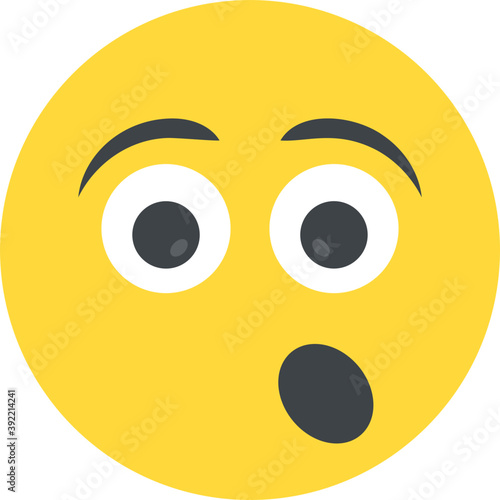 
A smiley expressing being surprised
