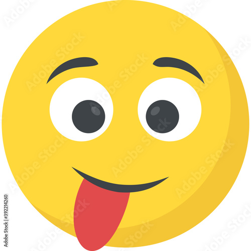 
Naughty expression through emoticon icon
