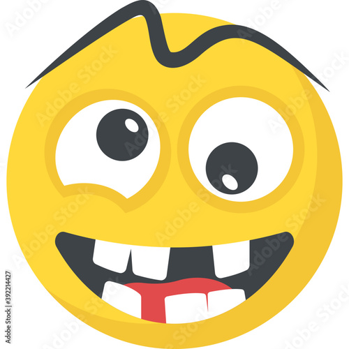 
A smiley expressing being surprised
