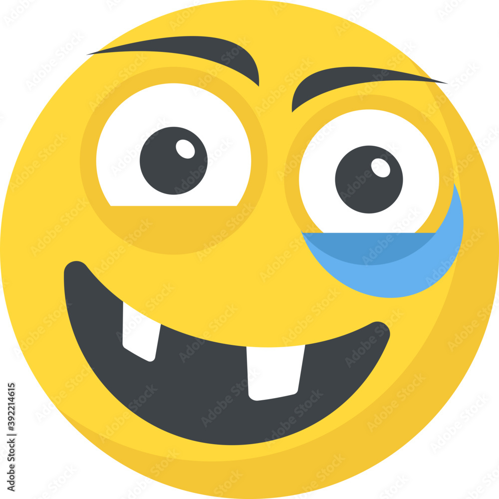 Fototapeta premium A smiley expressing being annoyed 