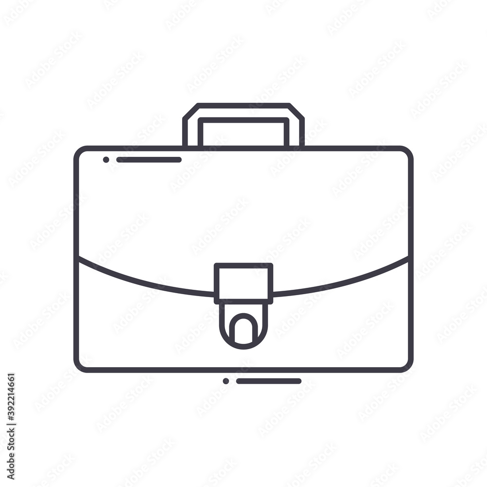Brieface icon, linear isolated illustration, thin line vector, web design sign, outline concept symbol with editable stroke on white background. Brieface icon, linear isolated illustration, thin line vector, web design sign, outline concept symbol with editable stroke on white background.