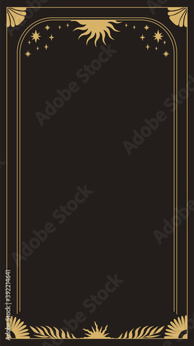 Vector illustration in simple modern style - abstract background and graphic print for social media stories ot vertical greeting card - decorative frame with copy space fo text