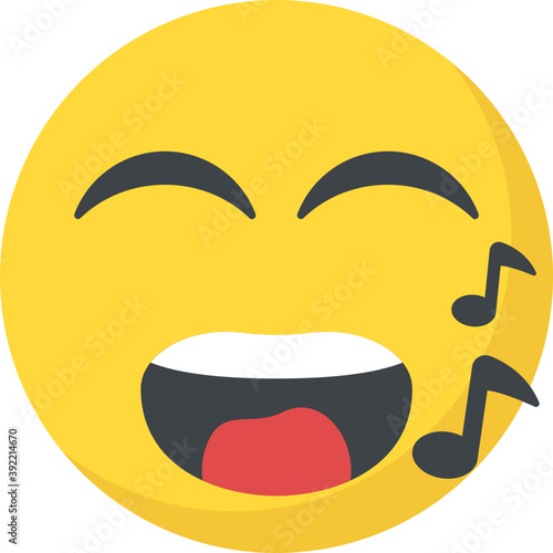 
Naughty expression through emoticon icon
