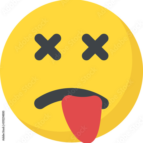 
Naughty expression through emoticon icon
