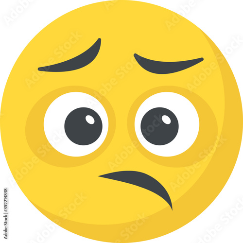 
Sad smiley face, depressed concept
