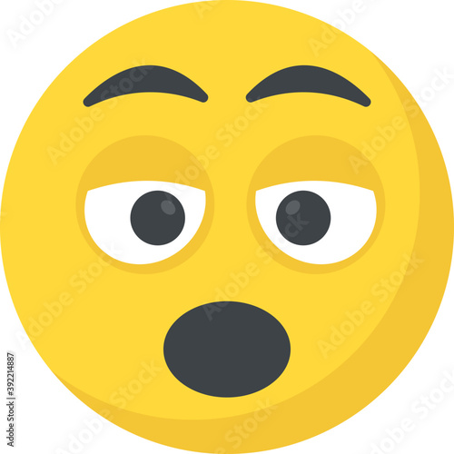 
Surprised smirking emoticon face
