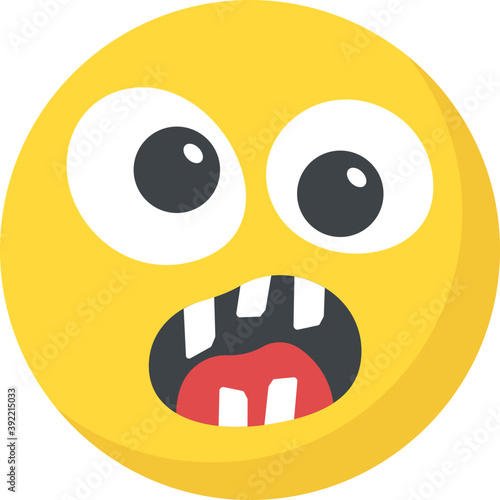 
A smiley expressing being surprised

