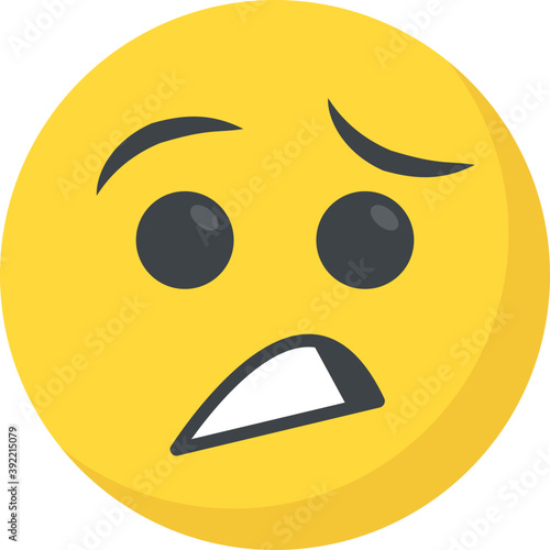 
An emoticon depicting expression of being irritated
