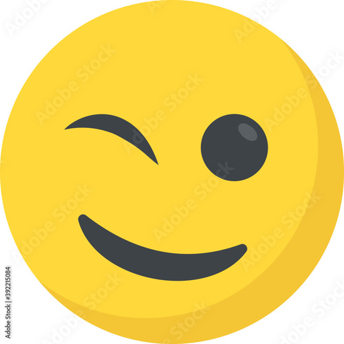 
Naughty expression through emoticon icon
