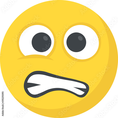 
An emoticon depicting expression of being irritated
