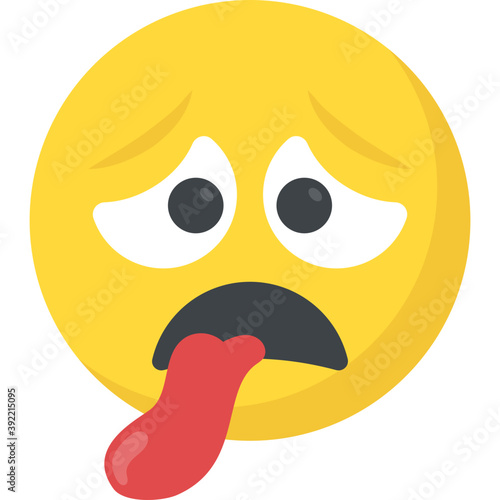 
Naughty expression through emoticon icon
