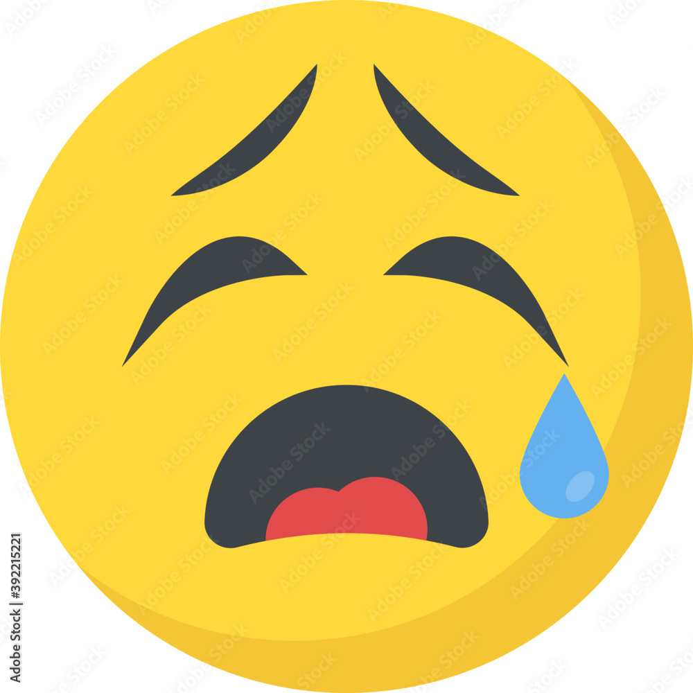 Obraz premium An emoji crying with tears 