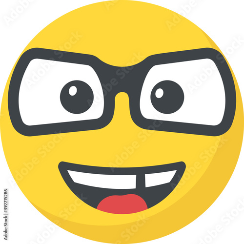 
Naughty expression through emoticon icon
