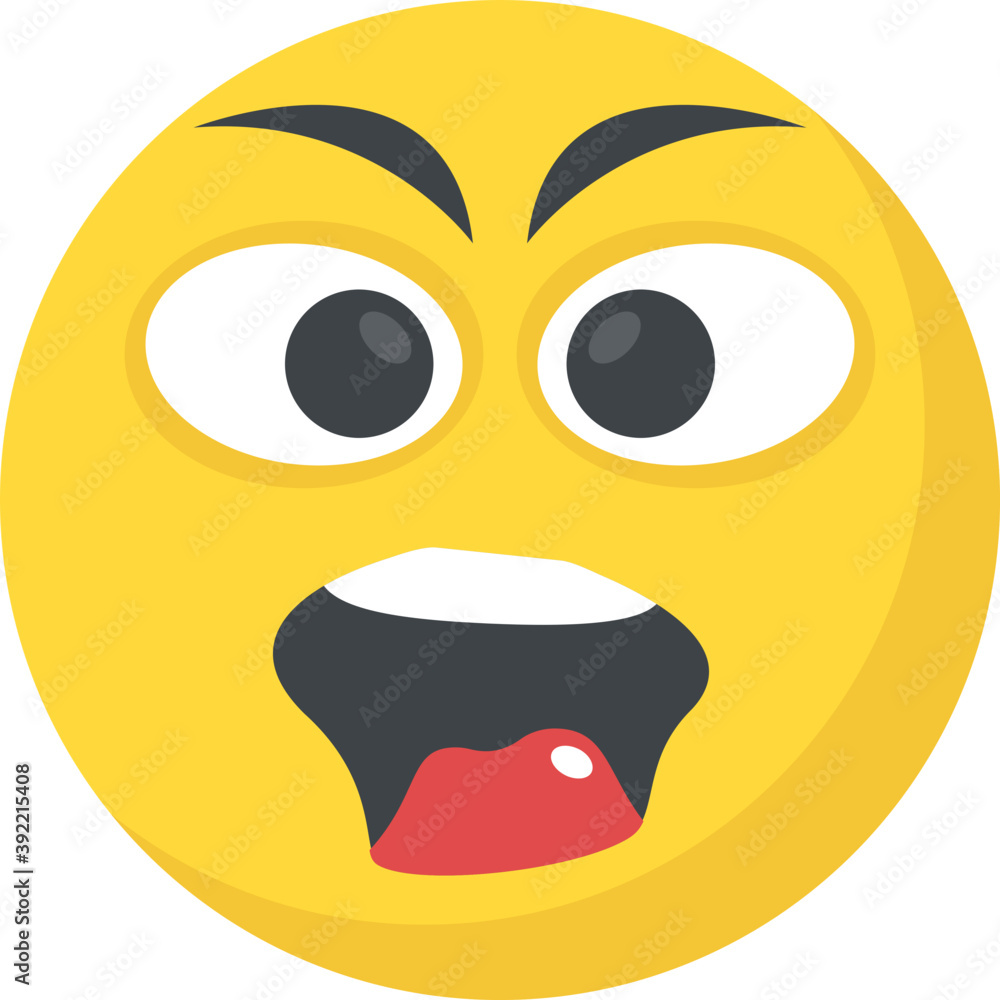 Fototapeta premium Naughty expression through emoticon icon 