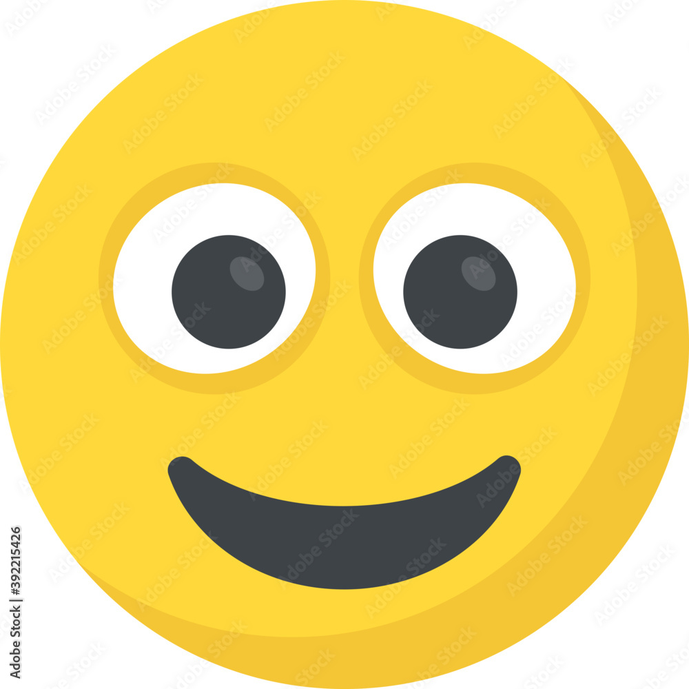 
A social communication platforms’ emoji happy expression
