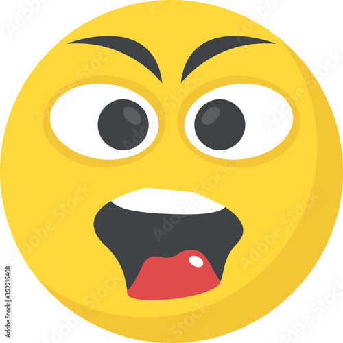 
Naughty expression through emoticon icon
