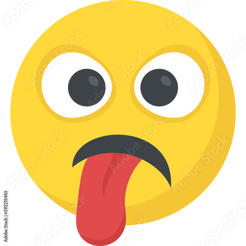 
Naughty expression through emoticon icon
