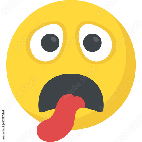 
Naughty expression through emoticon icon
