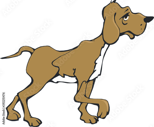 Vector illustration of a dog