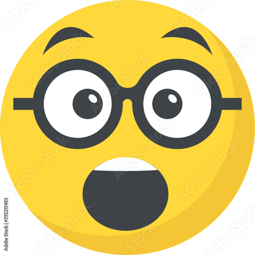 
A smiley expressing being surprised
