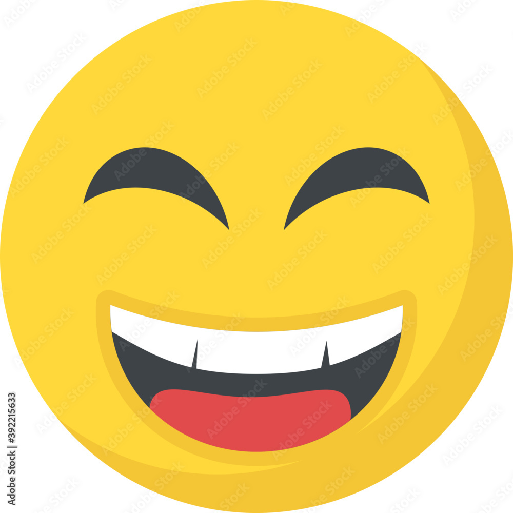 Naughty expression through emoticon icon
Naughty expression through emoticon icon