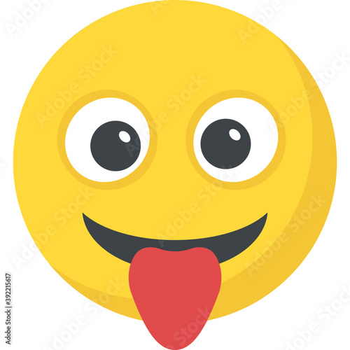 
Naughty expression through emoticon icon
