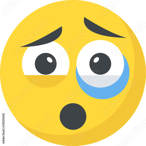 
A smiley expressing being surprised
