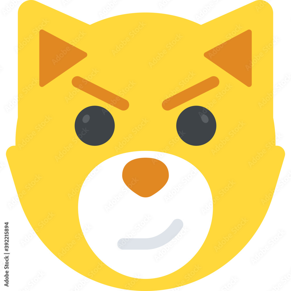 Fototapeta premium A cute cartoon style cat emoji 