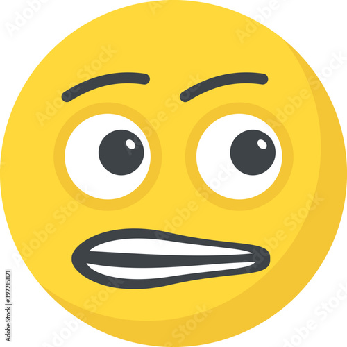 
Surprised smirking emoticon face
