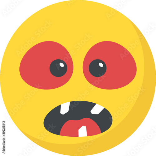 
Naughty expression through emoticon icon
