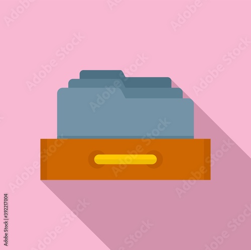 Storage office folders icon. Flat illustration of storage office folders vector icon for web design